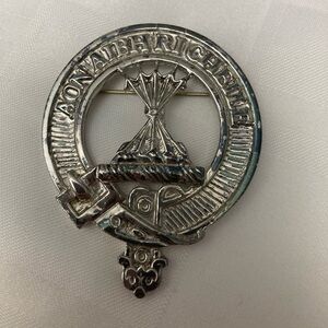 Silver Clan Cameron Crest Brooch